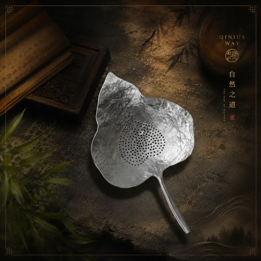 Artistic Metal Tea Strainer, Bodhi Leaf Tea Filter