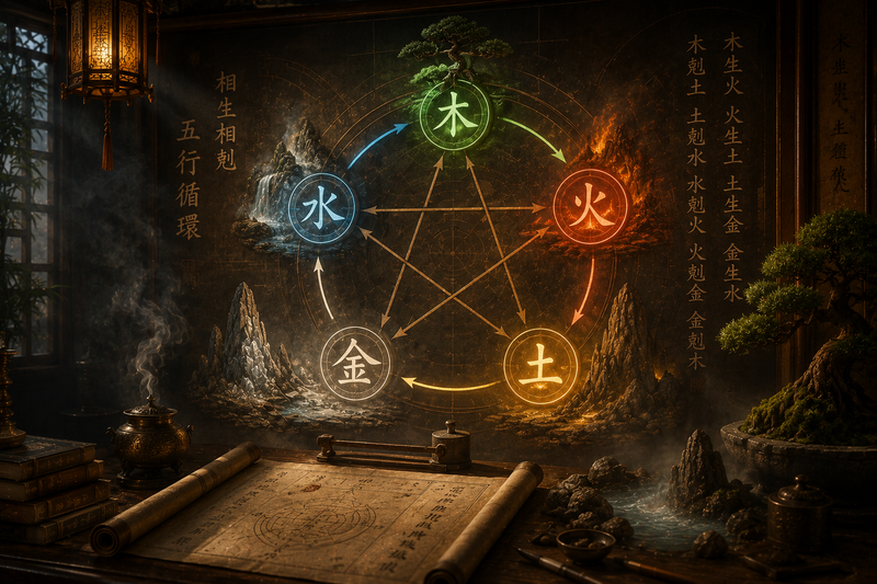 The Five Primordial Elements (Wu Xing)