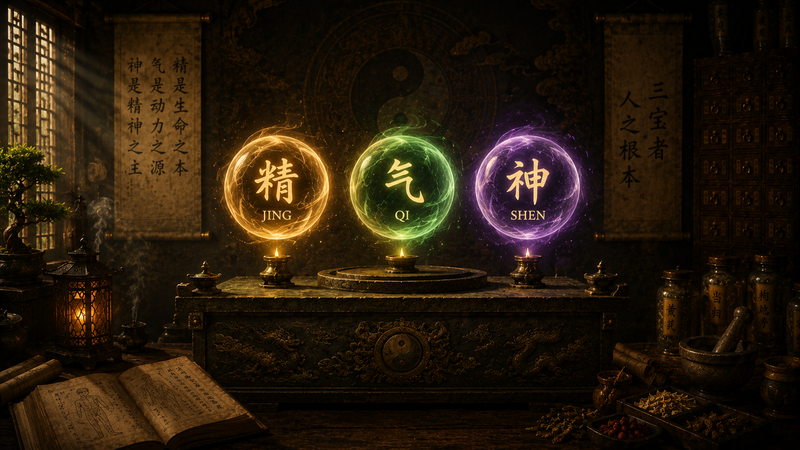 The Three Treasures: Jing, Qi, Shen (San Bao)